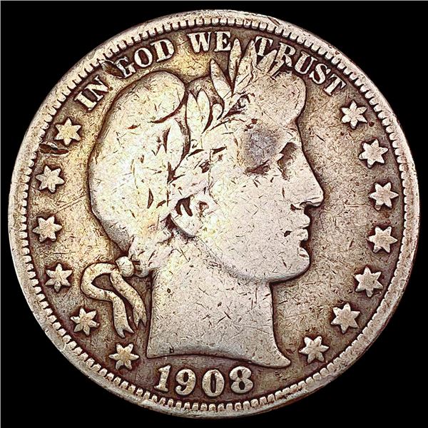 1908-S Barber Half Dollar LIGHTLY CIRCULATED
