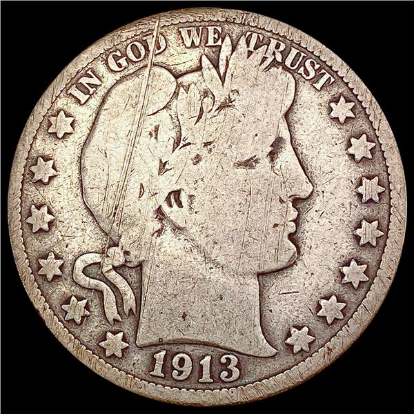 1913 Barber Half Dollar NICELY CIRCULATED