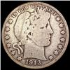 Image 1 : 1913 Barber Half Dollar NICELY CIRCULATED