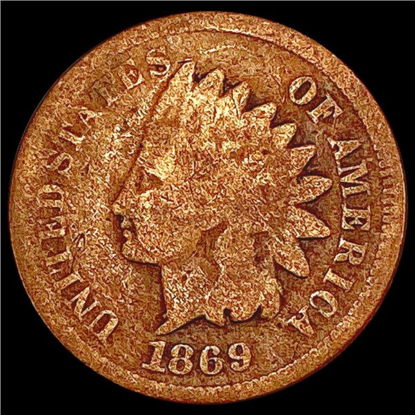 1869 Indian Head Cent NICELY CIRCULATED