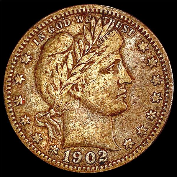 1902-O Barber Quarter LIGHTLY CIRCULATED