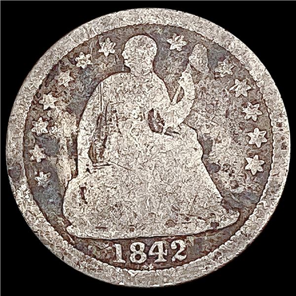 1842-O Seated Liberty Half Dime NICELY CIRCULATED