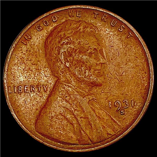 1931-S Wheat Cent CLOSELY UNCIRCULATED