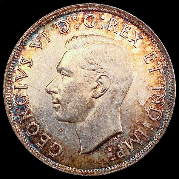 1939 Toned Canada Silver Dollar UNCIRCULATED