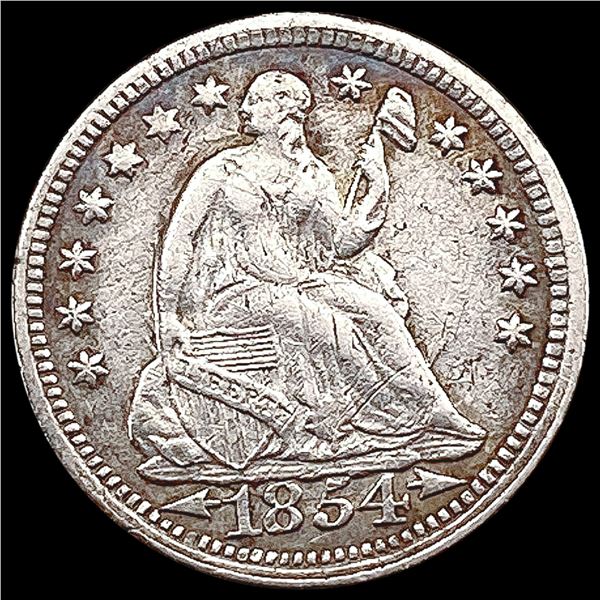 1854 Arrows Seated Liberty Half Dime CLOSELY UNCIRCULATED