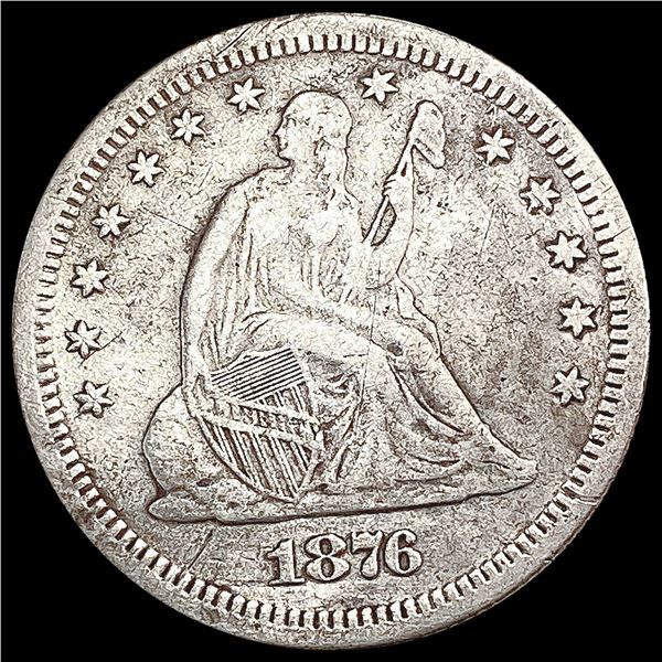 1876-S Seated Liberty Quarter LIGHTLY CIRCULATED