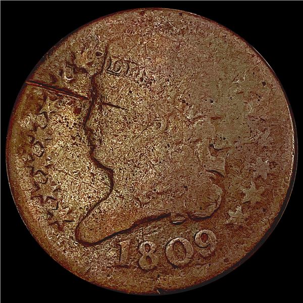 1809 Classic Head Half Cent NICELY CIRCULATED