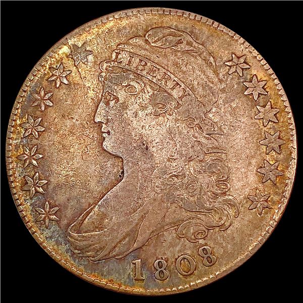 1808 Capped Bust Half Dollar LIGHTLY CIRCULATED