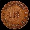 Image 2 : 1863 Civil War Token; Stuadinger, NY CLOSELY UNCIRCULATED