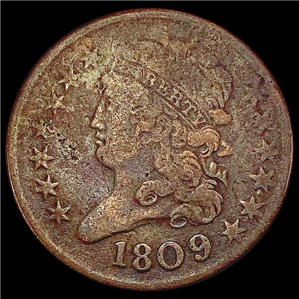 1809 Classic Head Half Cent LIGHTLY CIRCULATED