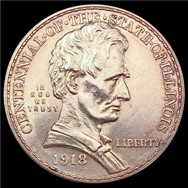 1918 Illinois Half Dollar CHOICE BU