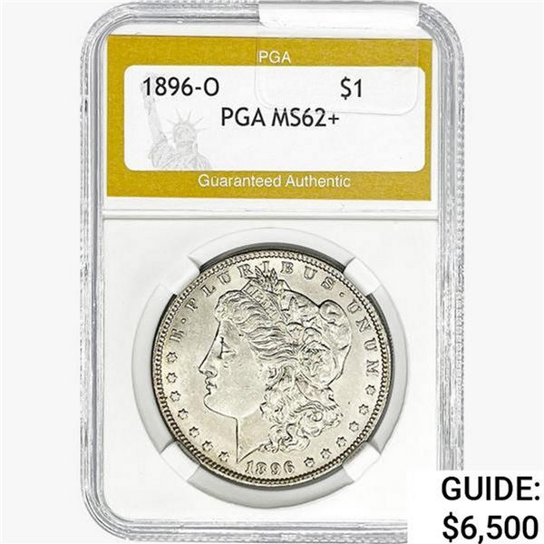 1896-O Morgan Silver Dollar PGA MS62+
