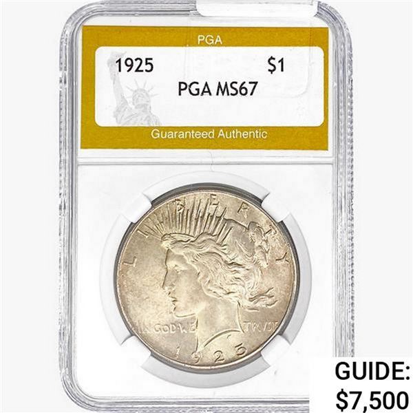 1925 Silver Peace Dollar PGA MS67