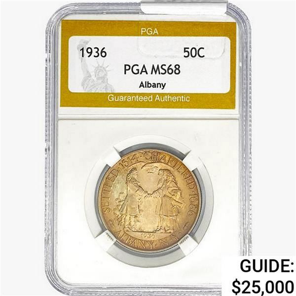 1936 Albany Half Dollar PGA MS68