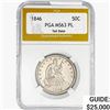 Image 1 : 1846 Seated Liberty Half Dollar PGA MS63 PL, Tall Date