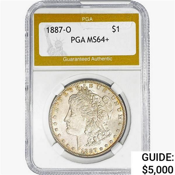 1887-O Morgan Silver Dollar PGA MS64+