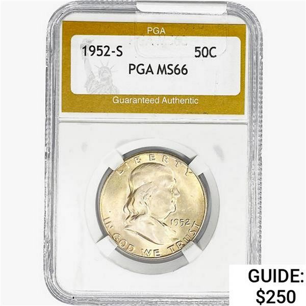 1952-S Washington Silver Quarter PGA MS66