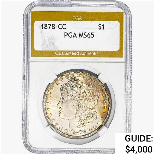 1878-CC Morgan Silver Dollar PGA MS65