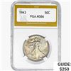 1943 Walking Liberty Half Dollar PGA MS66