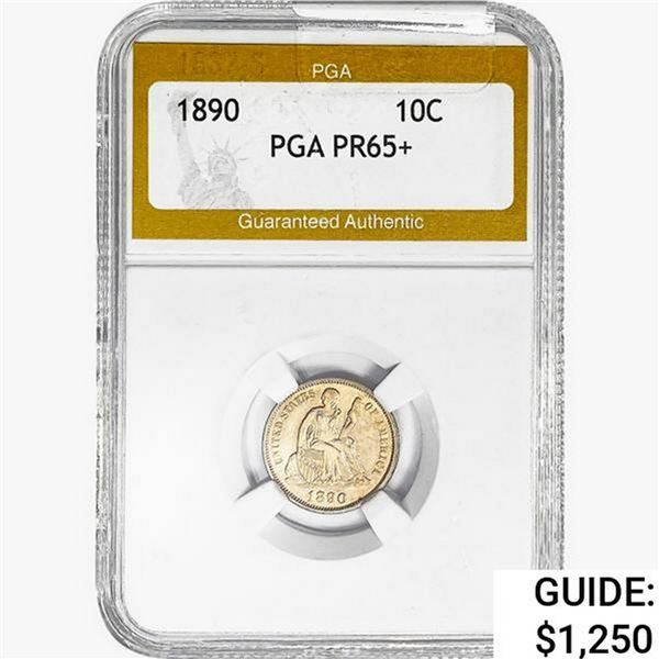1890 Seated Liberty Dime PGA PR65+