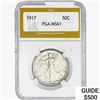 Image 1 : 1917 Walking Liberty Half Dollar PGA MS61