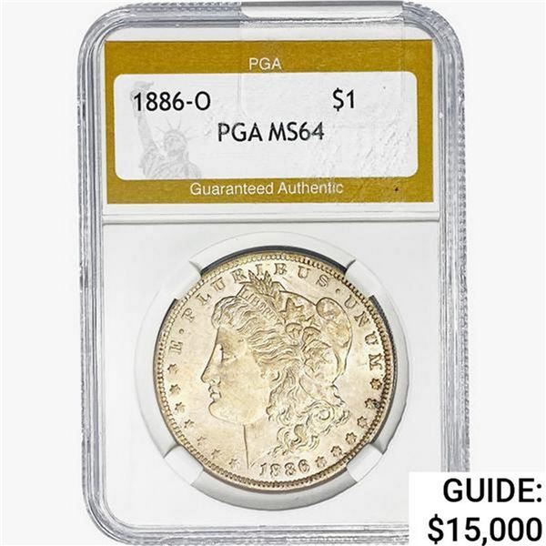 1886-O Morgan Silver Dollar PGA MS64