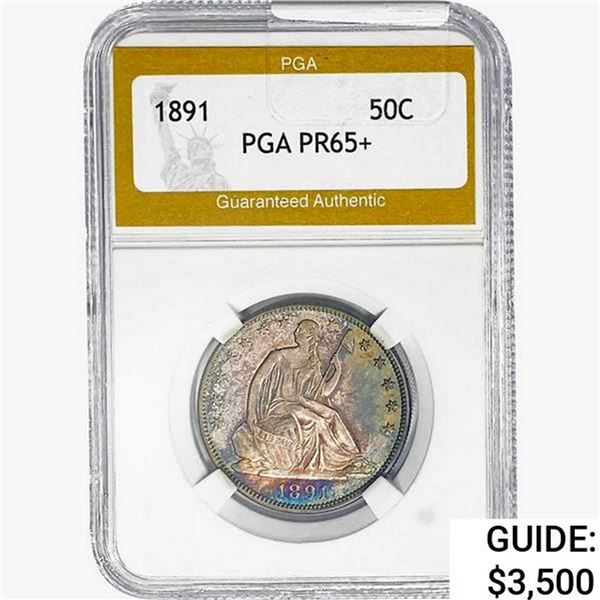 1891 Seated Liberty Half Dollar PGA PR65+