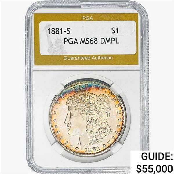 1881-S Morgan Silver Dollar PGA MS68 DMPL