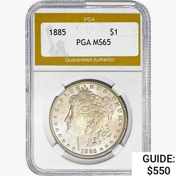 1885 Morgan Silver Dollar PGA MS65
