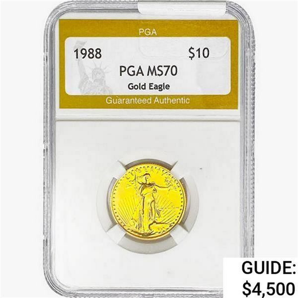1988 1/4oz $10 AGE PGA MS70