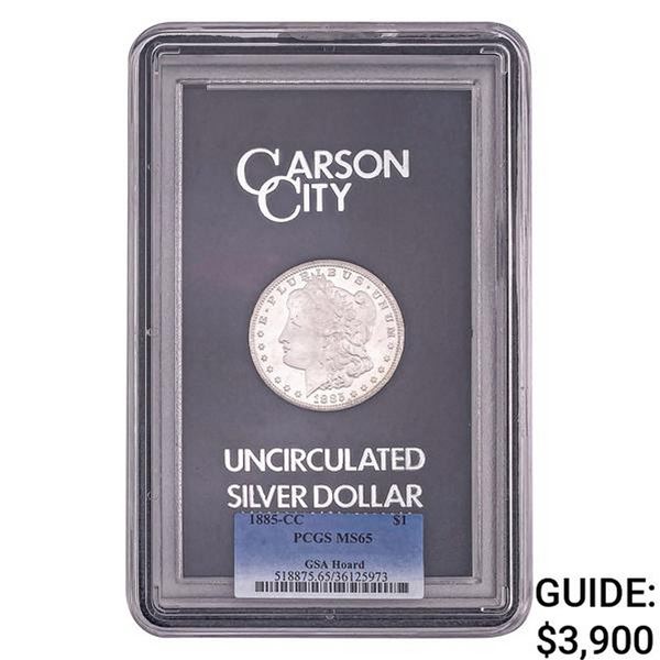 1885-CC Morgan Silver Dollar PCGS MS65 GSA Hoard