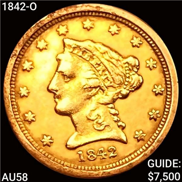1842-O $2.50 Gold Quarter Eagle CHOICE AU
