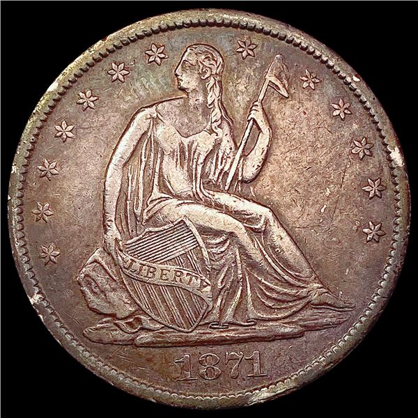 1871-S Seated Liberty Half Dollar CLOSELY UNCIRCULATED