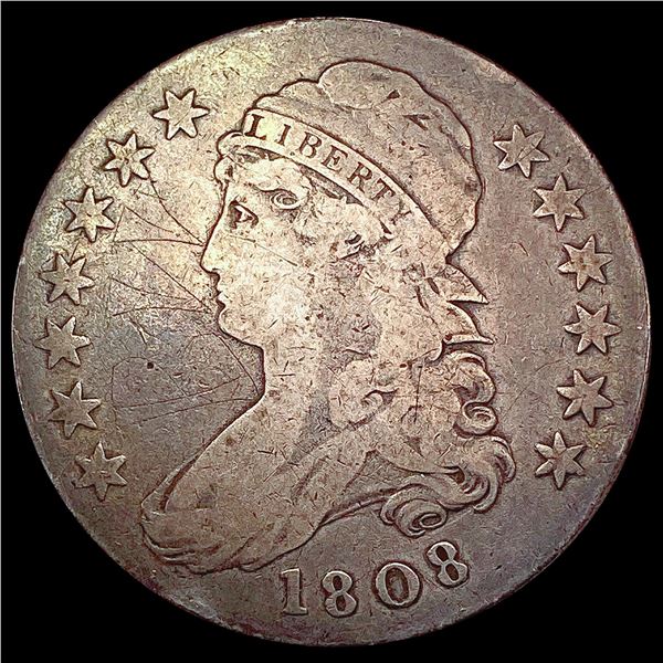 1808 Capped Bust Half Dollar NICELY CIRCULATED