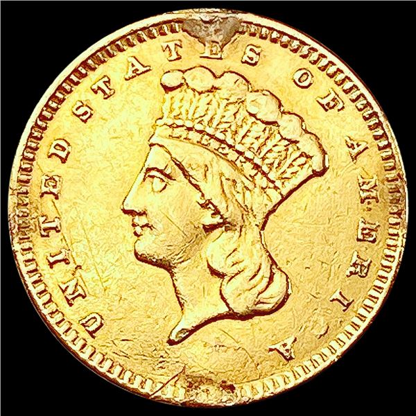 1861 Rare Gold Dollar NEARLY UNCIRCULATED