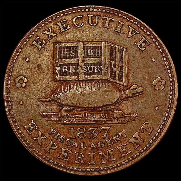 1837 Hard Times Token NEARLY UNCIRCULATED
