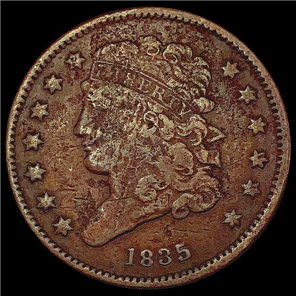 1835 Classic Head Half Cent LIGHTLY CIRCULATED