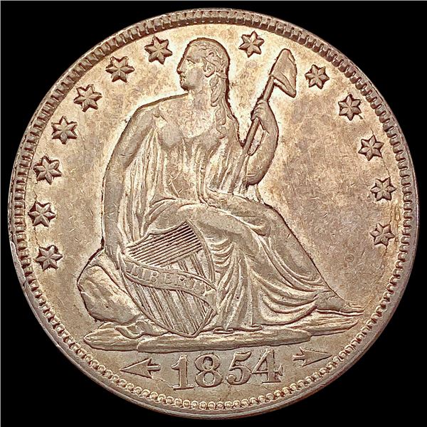 1854 Arrows Seated Liberty Half Dollar CLOSELY UNCIRCULATED