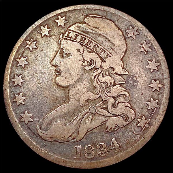 1834 Capped Bust Half Dollar NICELY CIRCULATED