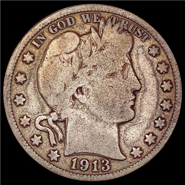 1913 Barber Half Dollar NICELY CIRCULATED