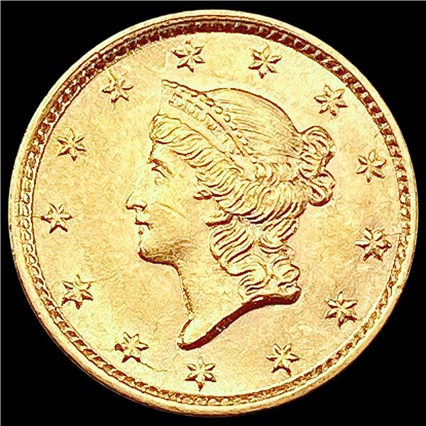 1854 Rare Gold Dollar CHOICE BU