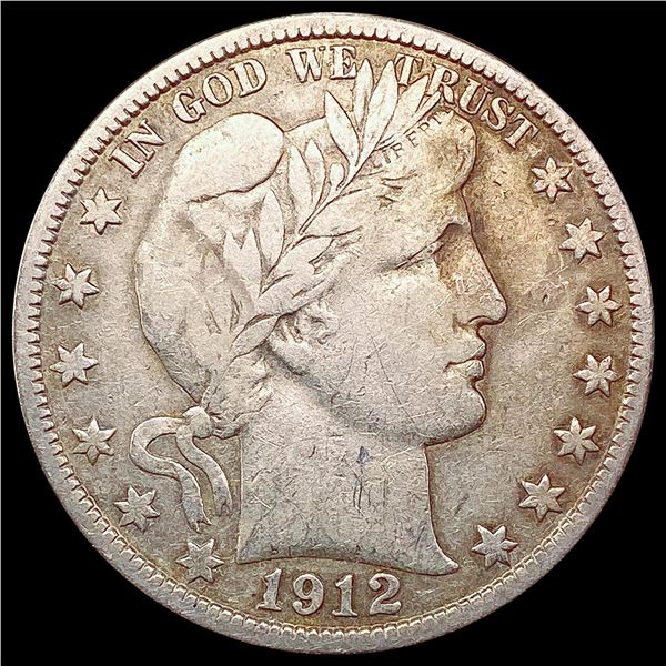 1912-S Barber Half Dollar NICELY CIRCULATED