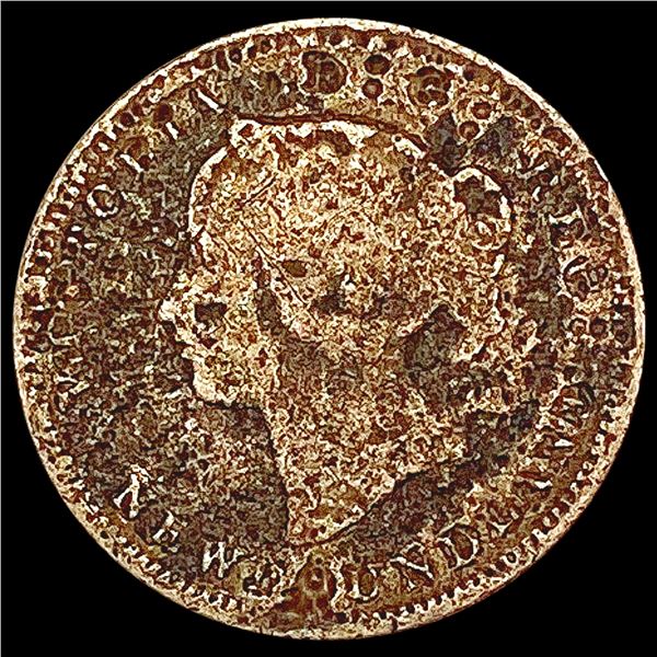 1873 Newfoundland Silver 5 Cent NICELY CIRCULATED