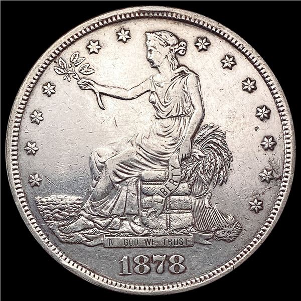 1878-S PL Silver Trade Dollar CHOICE AU