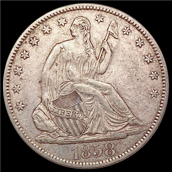 1858-O Seated Liberty Half Dollar NEARLY UNCIRCULATED