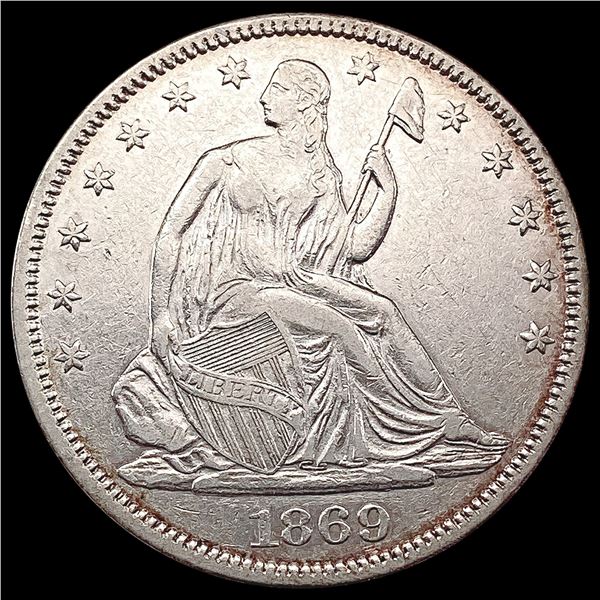 1869 Seated Liberty Half Dollar CLOSELY UNCIRCULATED