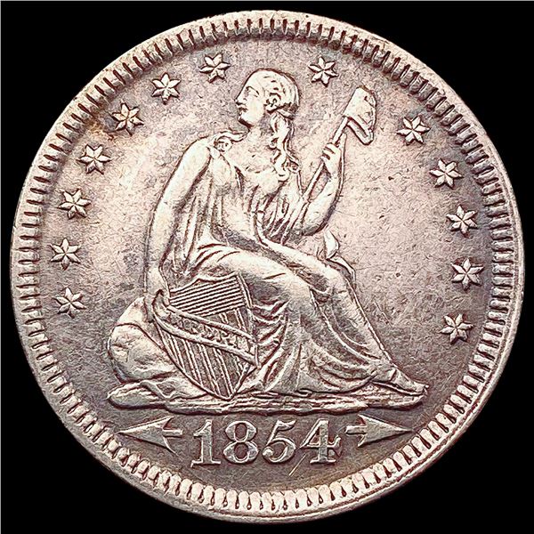 1854 Arrows Seated Liberty Quarter UNCIRCULATED