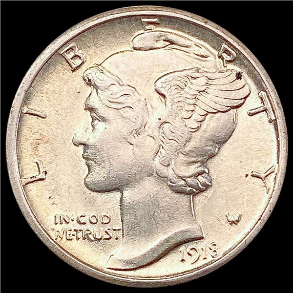 1918-S Mercury Dime CHOICE AU