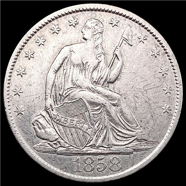 1858-O Seated Liberty Half Dollar CLOSELY UNCIRCULATED