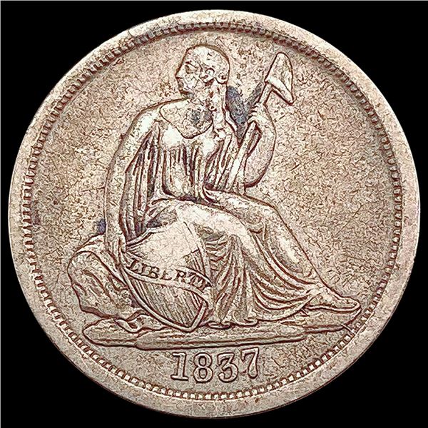 1837 Seated Liberty Dime LIGHTLY CIRCULATED